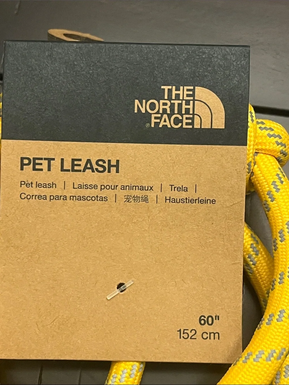 The North Face Dog Pet Leash 60” + Collapsible Travel Bowl Summit Gold new